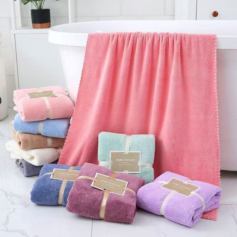 ผ้าขนหนูนาโน เช็ดตัว Towel เนื้อผ้าหนา นุ่ม สีสดใส สามารถเลือกสีได้ ขนาด middle 30*60cm รูปที่ 5