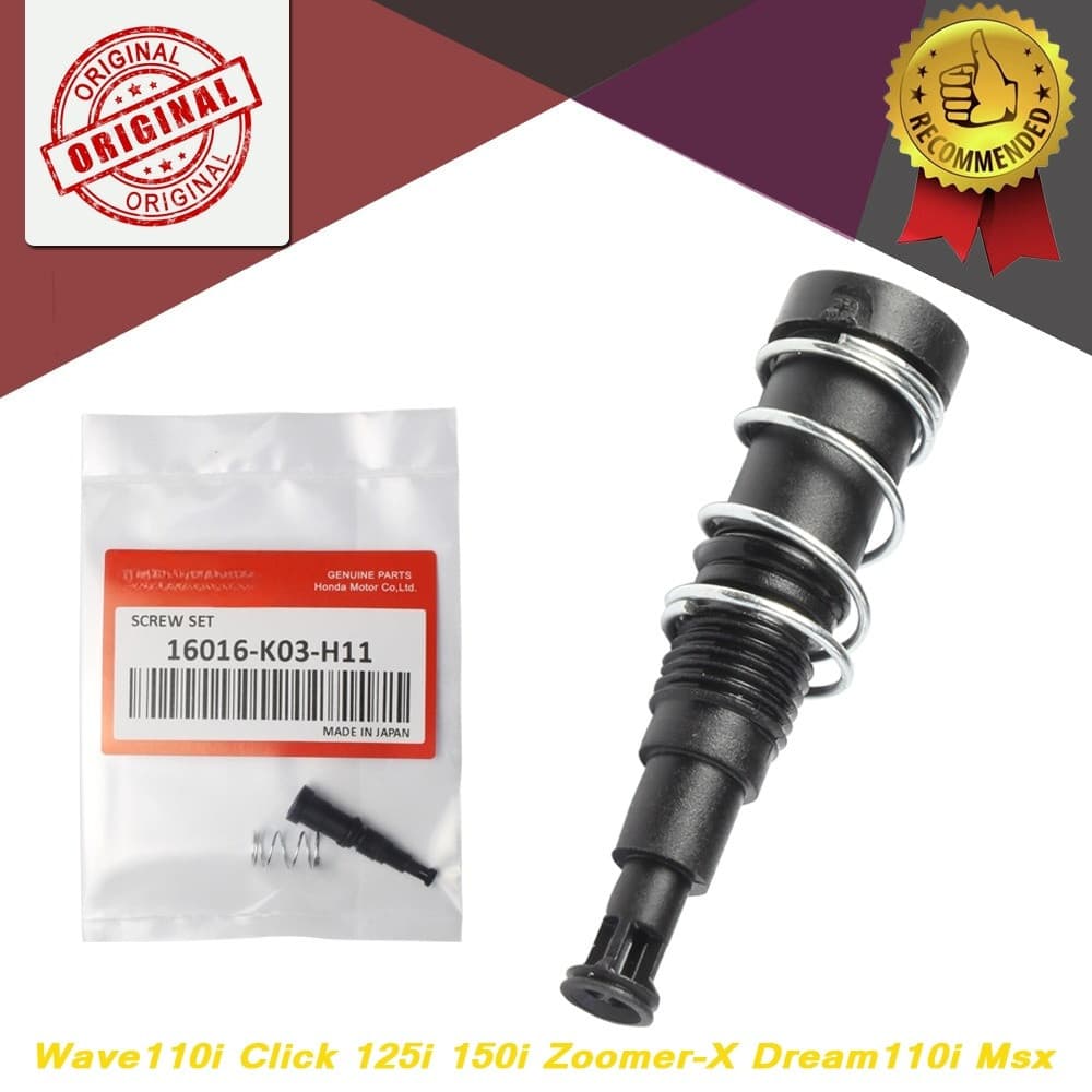 ชุดสกรูปรับอากาศวงจรเดินเบา วฟ/ดรีม เรือนลิ้นเร่ง WAVE110I CLICK 125I 150I ZOOMER-X Dream110i MSX สกรูปรับอาการเดินเบา 16016-K03-H11 รูปที่ 1