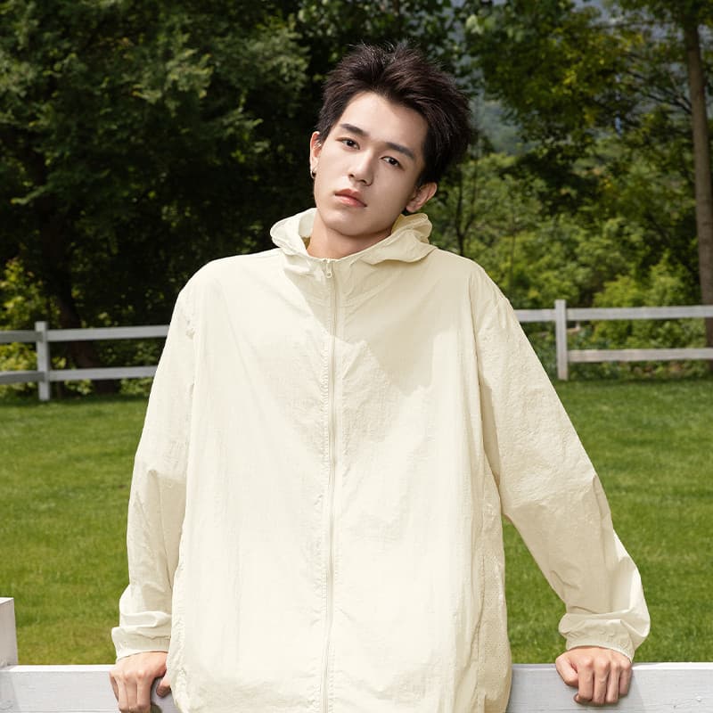 YOOSTRY เสื้อกันแดดผู้ชาย UPF100+ กันUVสูง ระบายอากาศดี มีฮู้ด ไซซ์ M-4XL รูปที่ 6