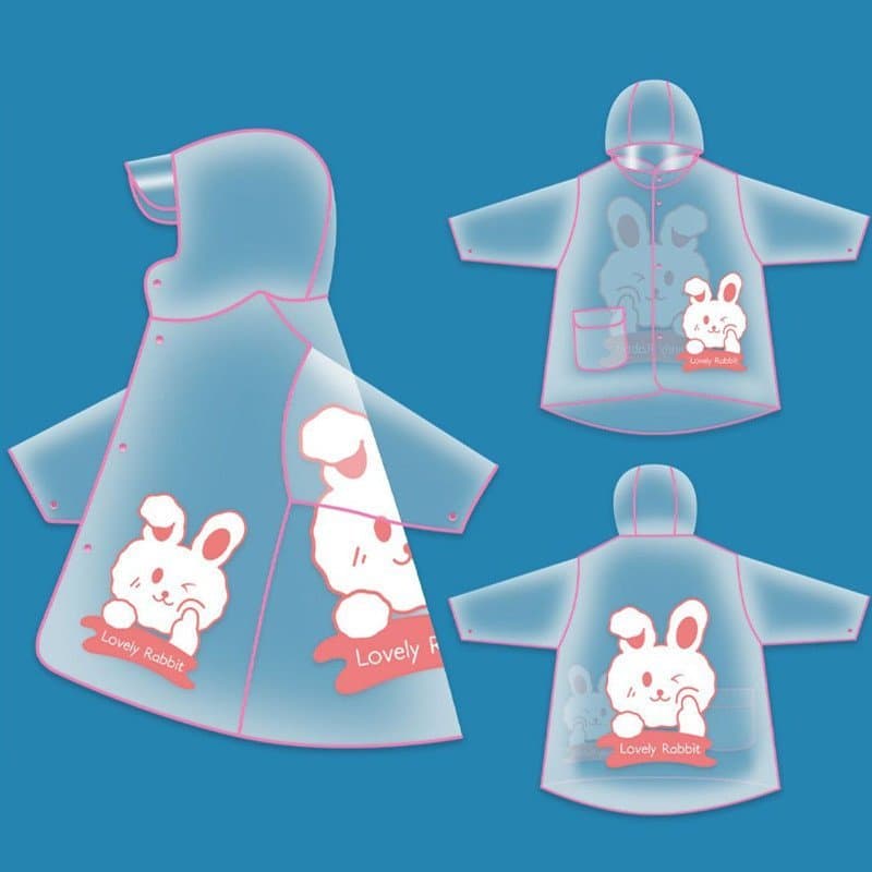 เสื้อกันฝนเด็ก เสื้อกันฝนเด็กอนุบาลและประถม กันน้ำ กันฝนหนัก มีฮู้ด แบบคลุมทั้งตัว เหมาะสำหรับใช้ในวันฝนตก รูปที่ 9
