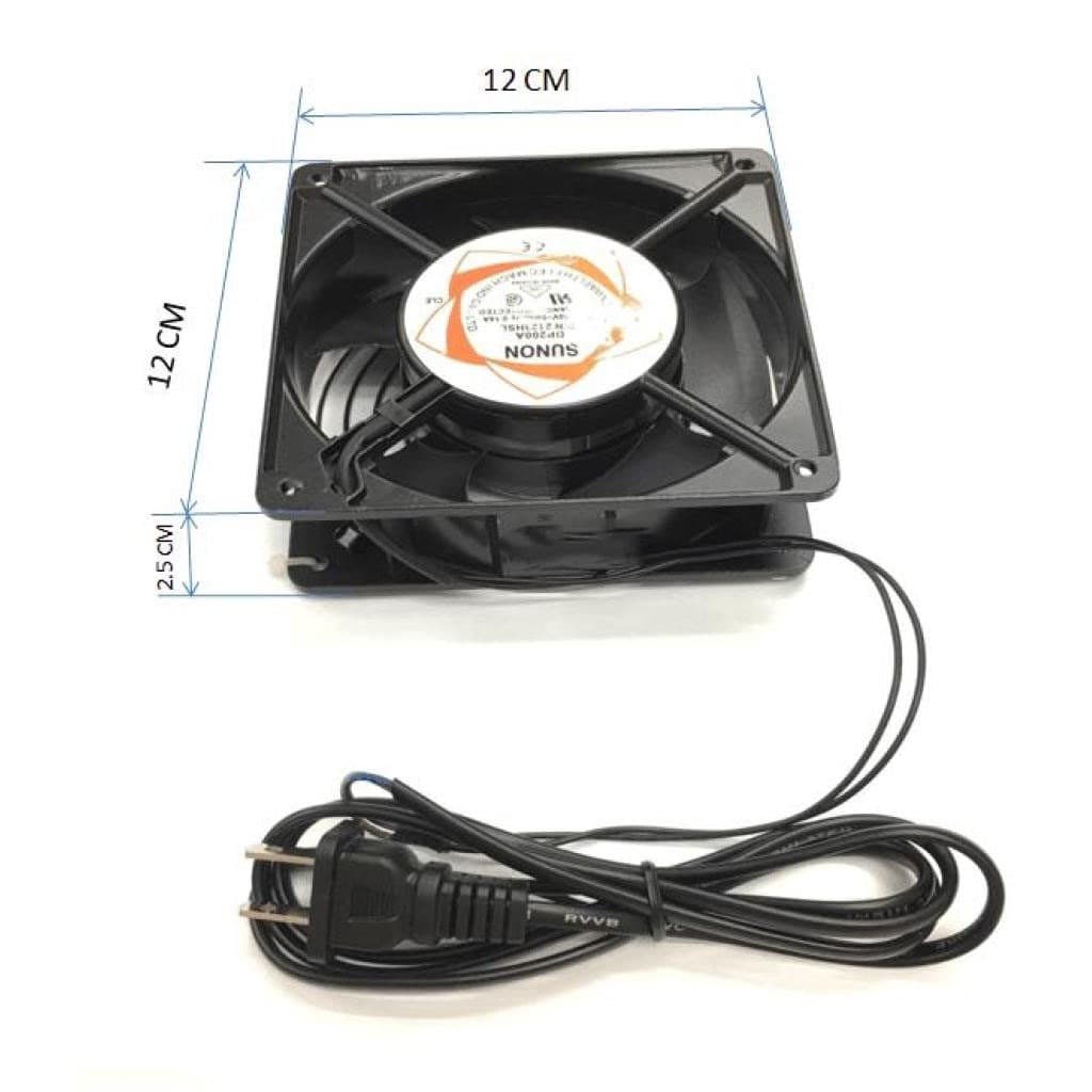 COD พัดลมระบายความร้อน พัดลมตู้RACK ตัวลมAC SQNON 12Cm 220-240V ปลั่กเสียบไฟบ้าน รูปที่ 7