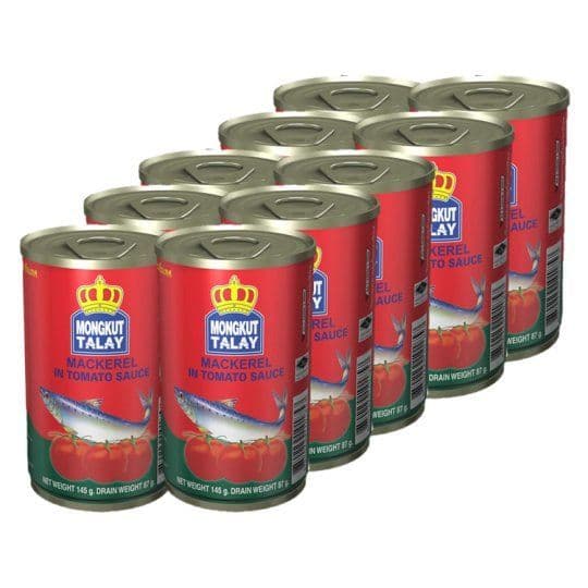 มงกุฎทะเล แมคเคอเรลในซอสมะเขือเทศ 145ก. X10 MONGKUTTALAY MACKEREL INTOMATO SAUCE 145G. X10 รูปที่ 1