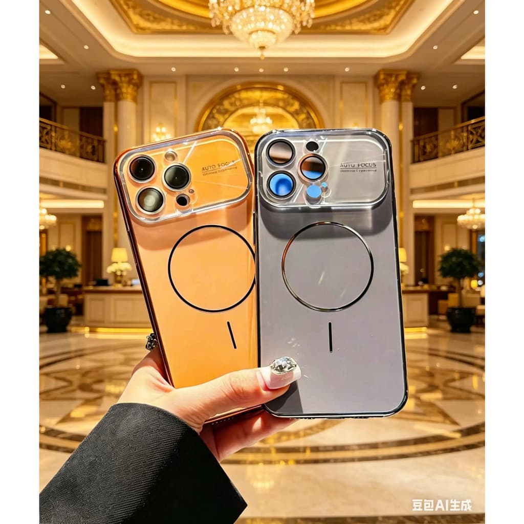 กรอบนุ่มไฟฟ้า เข้ากันได้กับ iPhone 17 Pro Max/12/13 Pro Max/14 Pro/13/15/16 Pro Max เคสโทรศัพท์หรูหราสไตล์ใหม่ รูปที่ 1