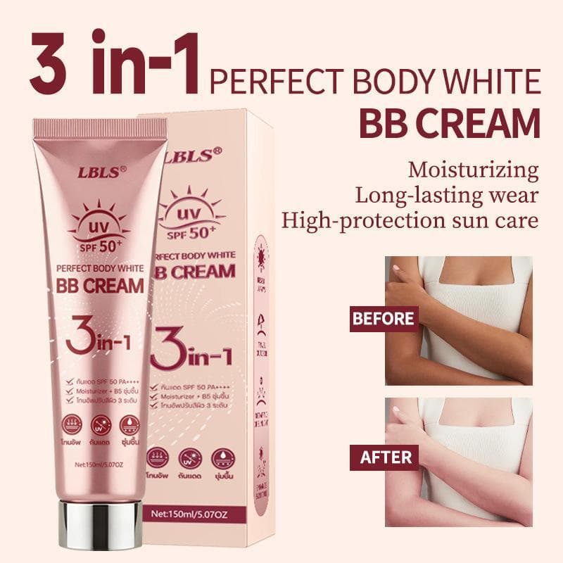 ซื้อ 1แถม1LBLS BB Cream บีบีครีมผิวกาย 3IN1 SPF50 PA+++ ปรับผิวใส กันน้ำ กันเหงื่อ ใช้ได้ทั้งหน้าและตัว 150ml รูปที่ 2
