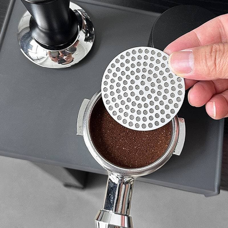 51/53/58 มม.กาแฟห้องครัวหน้าจอ Pu สแตนเลส Double Layer หน้าจอกรองละเอียดสําหรับ Portafter Espresso อุปกรณ์เสริม รูปที่ 2
