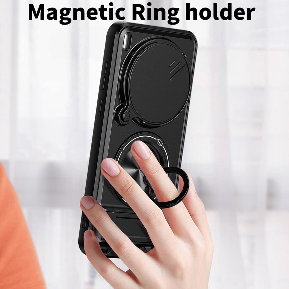 360 ที่วางแหวนเคสโทรศัพท์เหมาะสําหรับ Vivo X300 Pro 5G สไลด์กล้องป้องกันขาตั้งตรงแม่เหล็กติดรถยนต์กันกระแทกฝาครอบป้องกัน รูปที่ 5