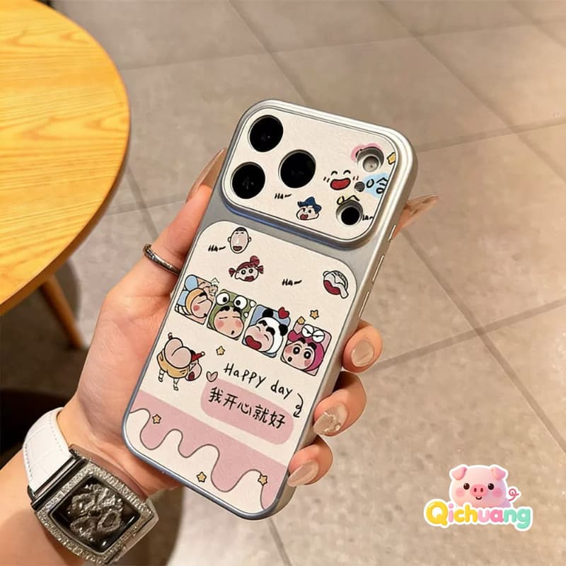การ์ตูน Crayon Shin-chan พรีเมี่ยม PU หนังสําหรับ Vivo V70 Elite FE V60 V60E V50 V50E V40 V30 V29 V29E V27 V27 V25 V25 V25E V23 V23 V23 V23 V23E Pro ความงาม 5G สไตล์ครีม 4G INS รูปที่ 4