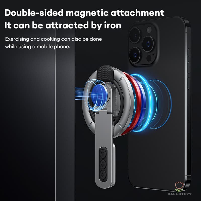 ที่วางโทรศัพท์แม่เหล็กสองด้าน แม่เหล็กแรงสูง Magnetic holderหมุน360° พับได้ พร้อมที่วางแหวนนิ้ว บางเฉียบ ที่ยึดแม่เหล็ก รูปที่ 5