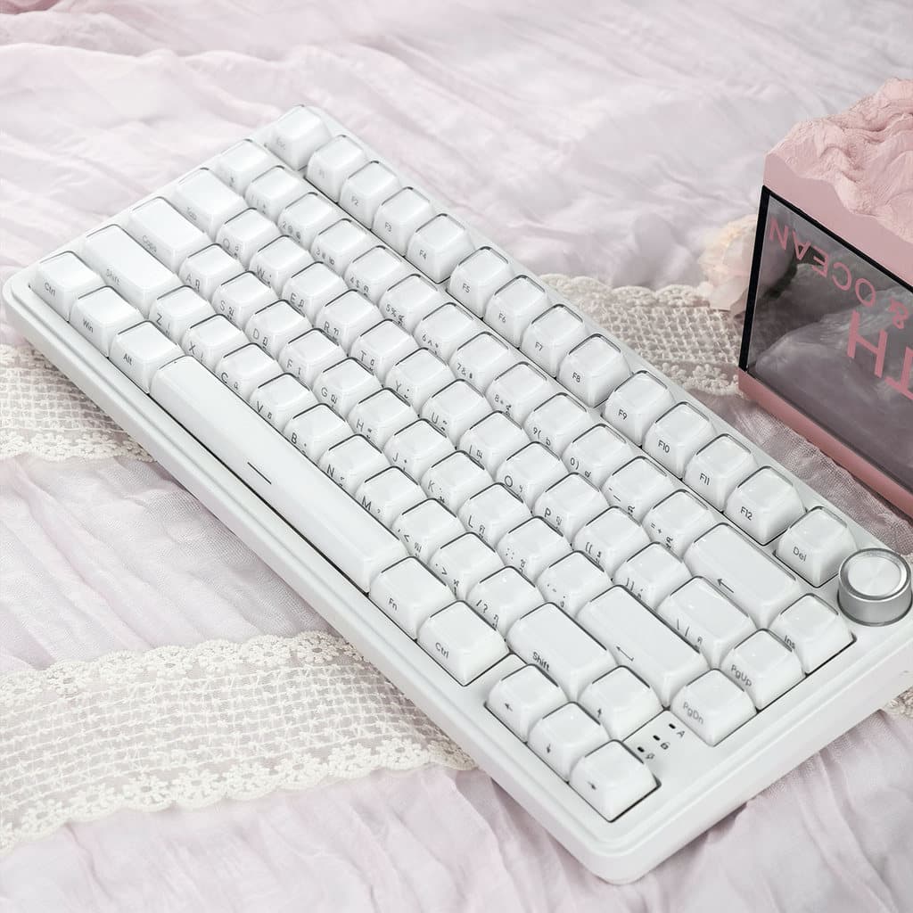 MAIMOOO Jelly Thai Keycap คํา SA โปรไฟล์ 132 คีย์ PC PBT Double Shot พุดดิ้งไทย Keycap สีชมพูสีขาว Jello คริสตัล Keycap รูปที่ 3