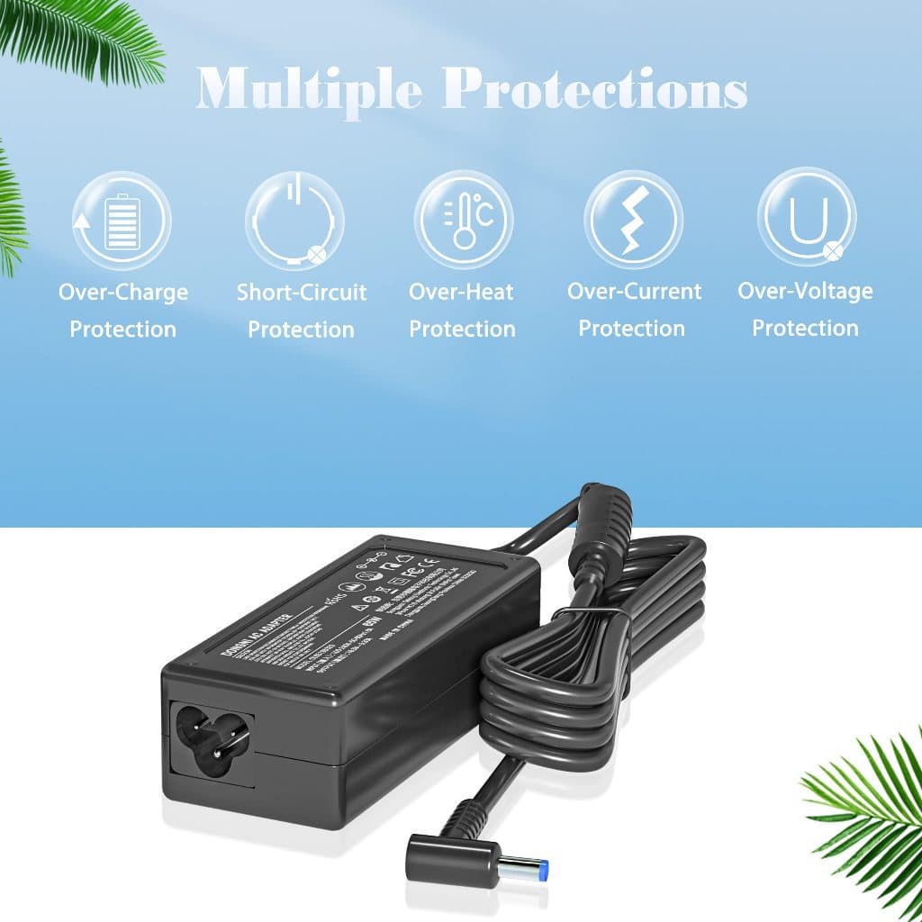 For HP Battery Adapter 45/65W 19.5V 3.33A, head size 4.5*3.0mm Blue Tip Laptop Adapter for HP Pavilion x360 11 13 15 รูปที่ 2