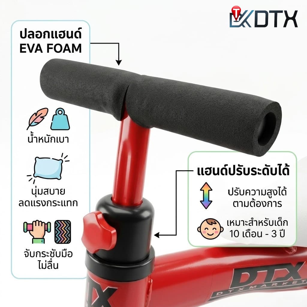DTXmarket จักรยานเด็ก รถบาลานซ์เด็ก 4ล้อ จักรยานสมดุล จักรยานทรงตัว จักรยานขาไถ ของเล่นเด็ก รูปที่ 4