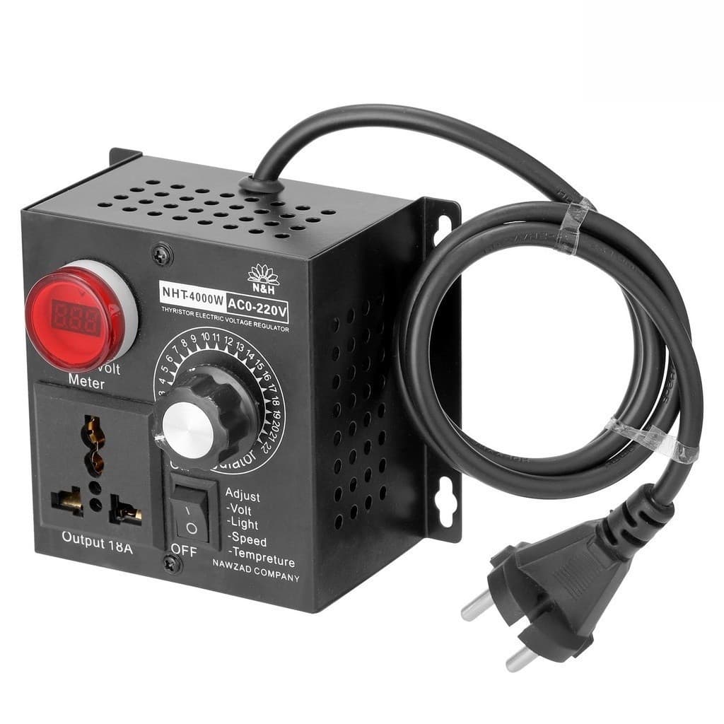เครื่องควบคุมแรงดันไฟฟ้า 4000W AC 220V ควบคุมมอเตอร์และความร้อน แบบพกพา ทนทาน ปรับความเร็วได้ละเอียด รูปที่ 6