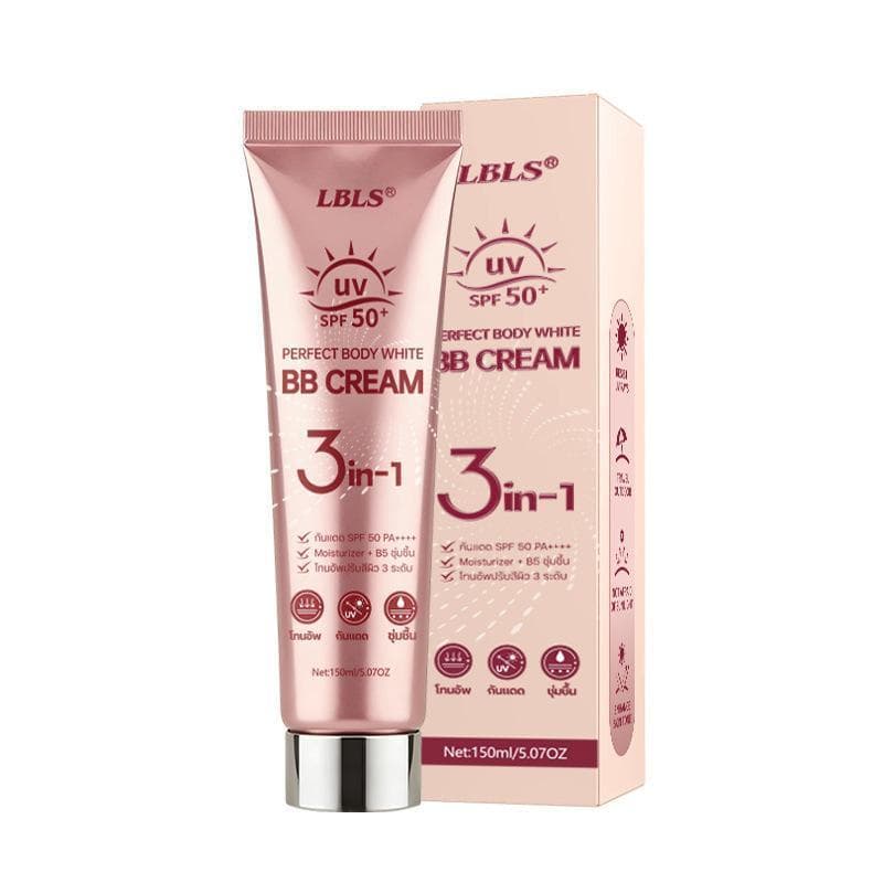ซื้อ 1แถม1LBLS BB Cream บีบีครีมผิวกาย 3IN1 SPF50 PA+++ ปรับผิวใส กันน้ำ กันเหงื่อ ใช้ได้ทั้งหน้าและตัว 150ml รูปที่ 9