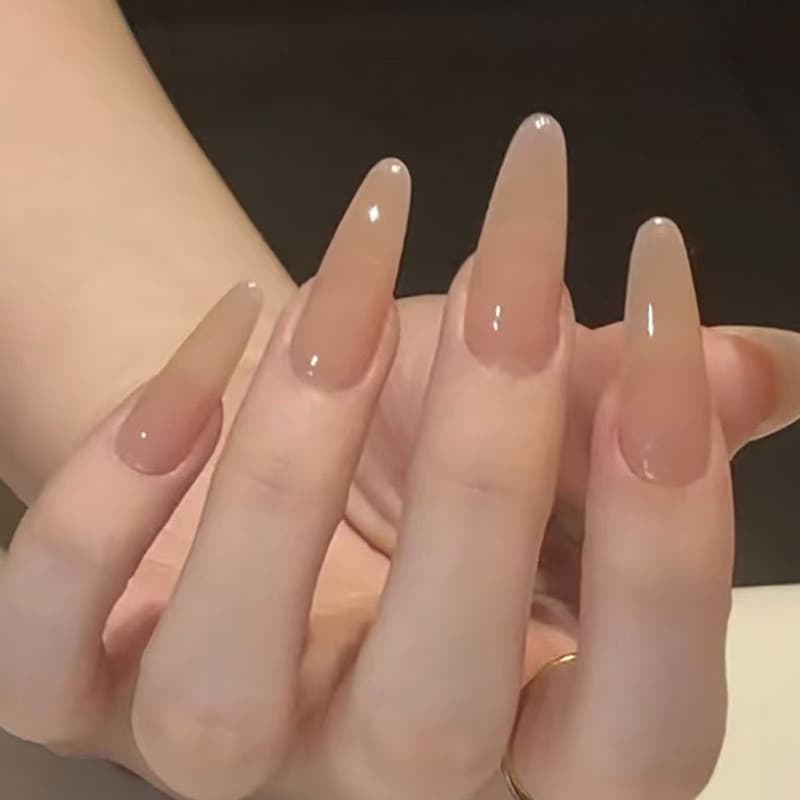 24PCS / ชุดเลือกการผสมผสานของเล็บปลอมที่สามารถสวมใส่ได้เป็นเวลานานกันน้ำแข็งแรงและใช้ใหม่ได้ รูปที่ 9