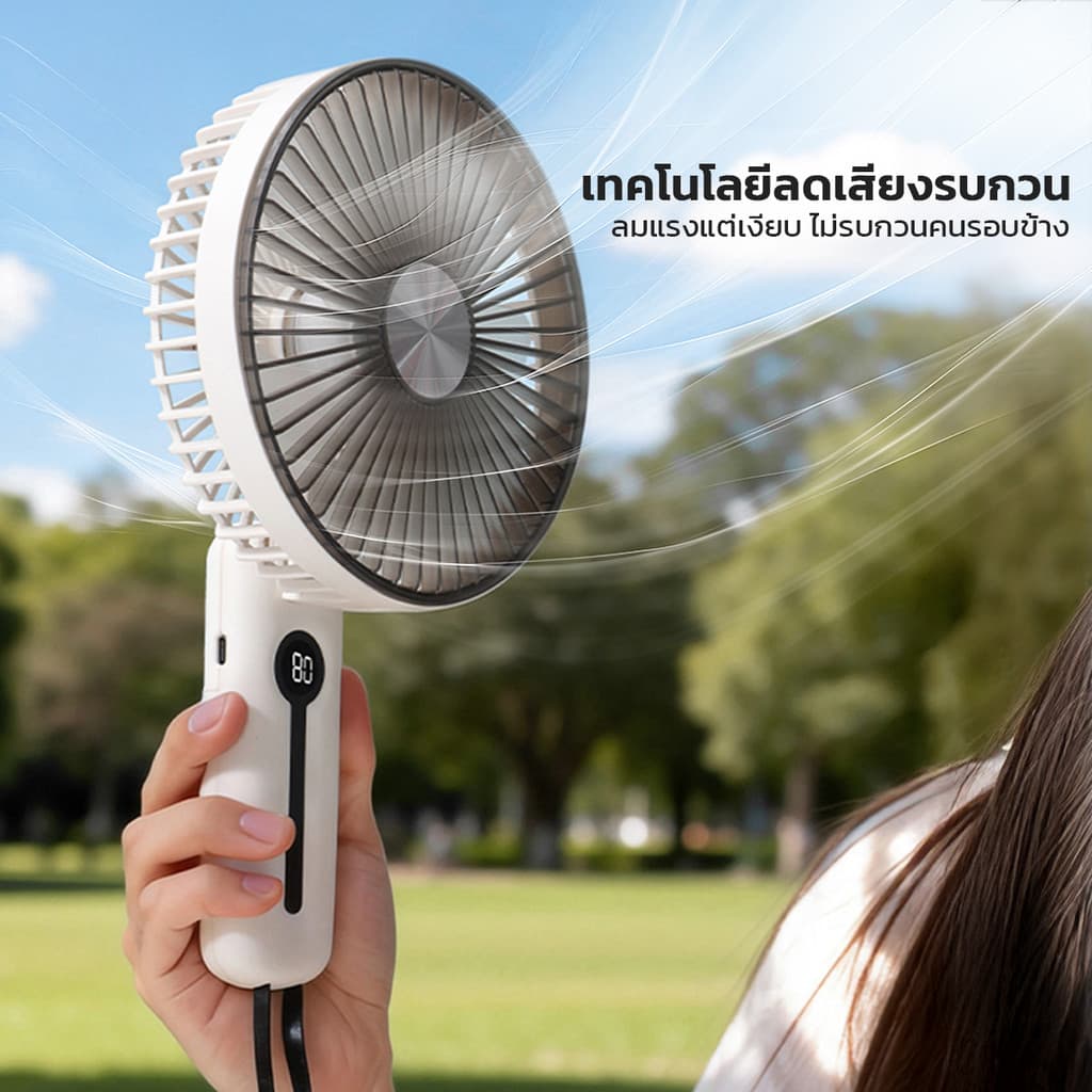 LOFTHOME พัดลมขนาด 6 นิ้ว 3in1 มัลติฟังก์ชัน พร้อมหน้าจอแสดงผล LED เสียงเงียบ รูปที่ 9