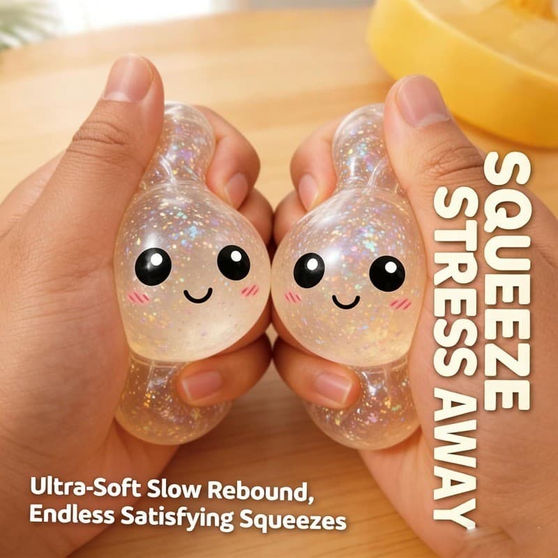 Glitter Dumpling Squishies ของเล่น Bun Baozi Dumpling Mystery กล่องที่มีสีสันอาหาร Squishy Sensory Fidget ของเล่น Anti Stress Squeeze ลูก รูปที่ 7