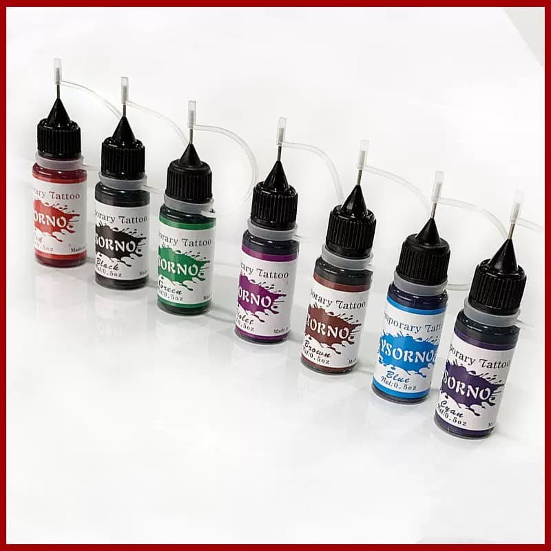 DZB HOME [พร้อมส่ง] ชุดหมึกสัก Tattoo ชั่วคราว กันน้ำ ติดทนนาน 7-15 วัน มีให้เลือกหลายสี  สวยง่ายไม่ต้องเจ็บตัว