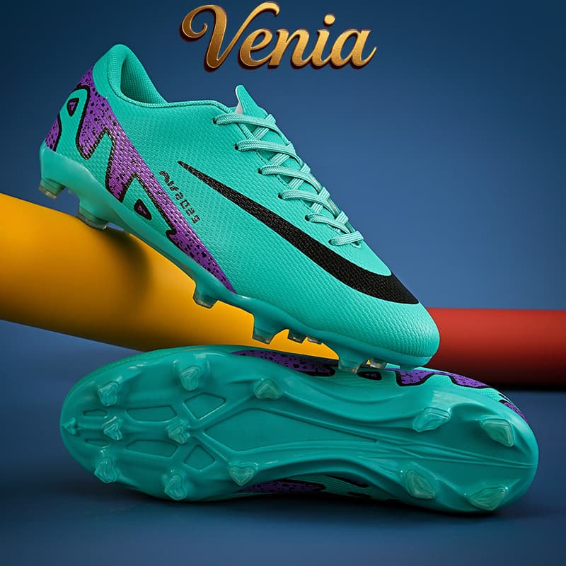 venia มากรองเท้าฟุตบอล สตั๊ด เด็กและผู้ใหญ่ สีเจ็บ ไซค์ 32-46 รองเท้าฟุตซอล รูปที่ 2