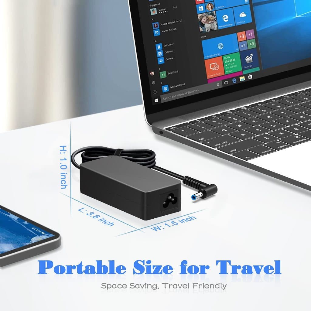 For HP Battery Adapter 45/65W 19.5V 3.33A, head size 4.5*3.0mm Blue Tip Laptop Adapter for HP Pavilion x360 11 13 15 รูปที่ 6