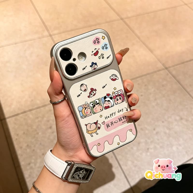 การ์ตูน Crayon Shin-chan พรีเมี่ยม PU หนังสําหรับ Vivo V70 Elite FE V60 V60E V50 V50E V40 V30 V29 V29E V27 V27 V25 V25 V25E V23 V23 V23 V23 V23E Pro ความงาม 5G สไตล์ครีม 4G INS รูปที่ 7