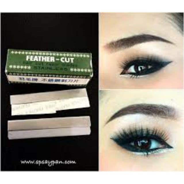 1 กล่อง 12 ใบ แท้100% ใบมีดโกน ใบมีด กันคิ้ว ขนนก Feather เครื่องกันคิ้ว โกนหนวด รูปที่ 2