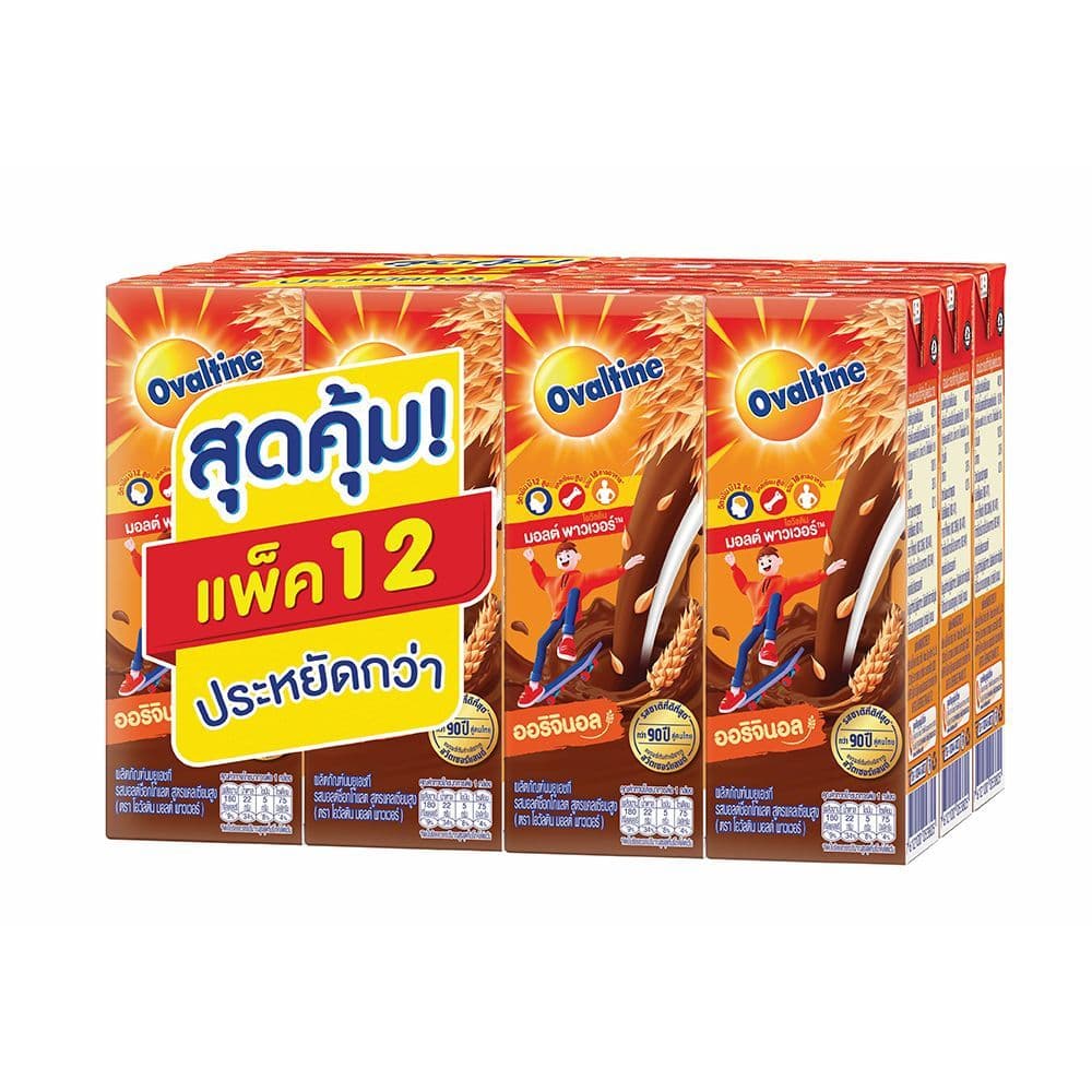 โอวัลตินUHTไฮไนน์มอลต์ช็อคโกแลต180มลX12 OVALTINE UHT HI-9 MALTCHOCOLATE 180MLX12 รูปที่ 1