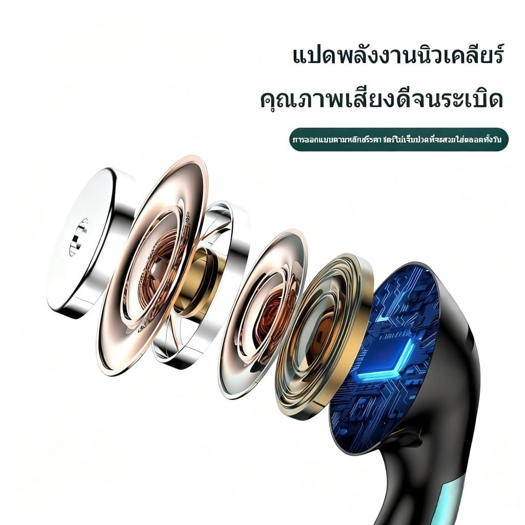 Xiaomi Samsung มม. หูฟังสายในหู Hifi สเตอริโอกีฬา Earbud หูฟังแฮนด์ฟรีหูฟังพร้อมไมโครฟ์ HD สำหรับโทรศัพท์มือถือ รูปที่ 5