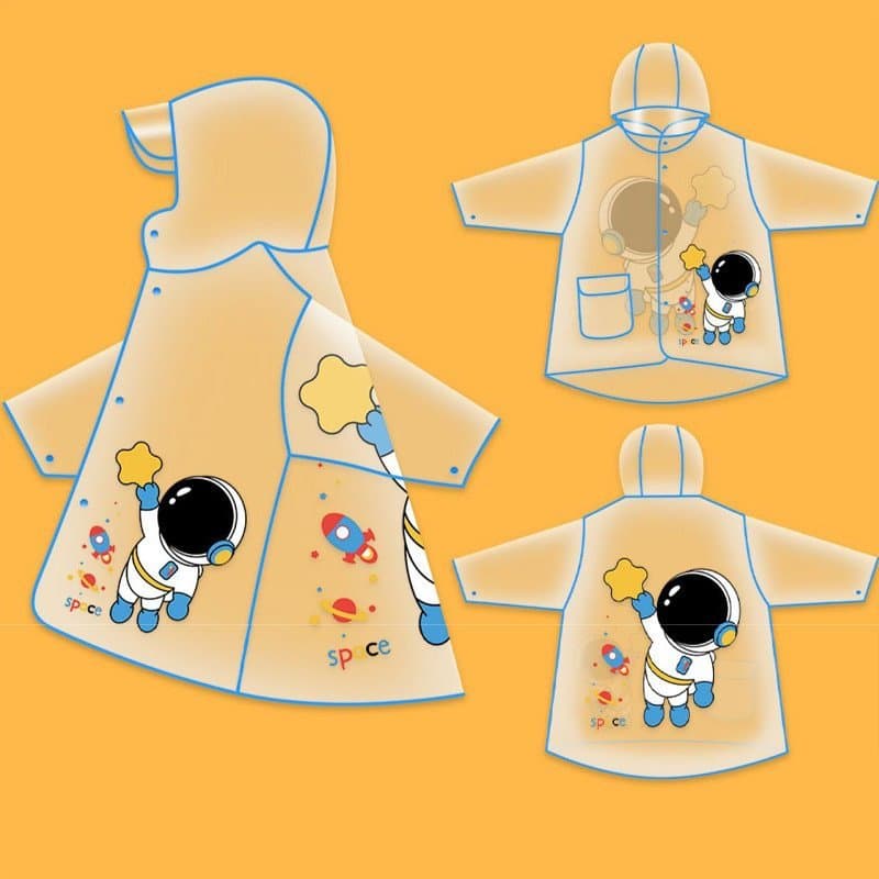 เสื้อกันฝนเด็ก เสื้อกันฝนเด็กอนุบาลและประถม กันน้ำ กันฝนหนัก มีฮู้ด แบบคลุมทั้งตัว เหมาะสำหรับใช้ในวันฝนตก รูปที่ 8
