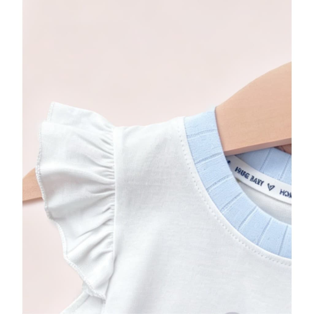 เสื้อยืดแขนสั้นเด็ก พิมพ์ลายกระต่าย ติดโบว์ น่ารักๆ สไตล์ฤดูร้อน เหมาะสำหรับเด็กผู้หญิง รูปที่ 7