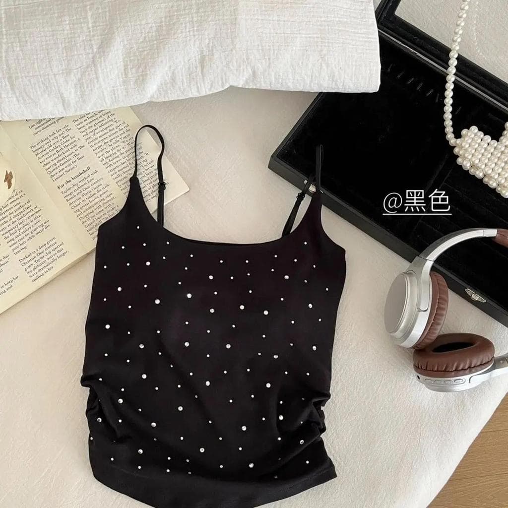 B-344 Blink top เสื้อสายเดี่ยวเพรช มีฟองน้ำในตัว มีบราซับใน รูปที่ 6