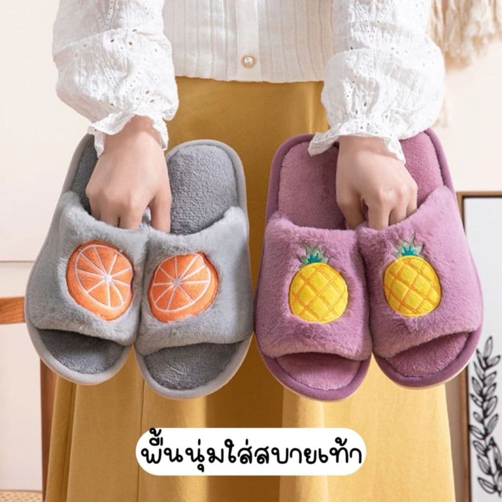 รองเท้าใส่เดินในบ้าน กันลื่น ยืดหยุ่นง่าย ไม่เสียทรง ผลิตจากผ้าขนอย่างดี สัมผัสนุ่มสบายเท้า รูปที่ 3