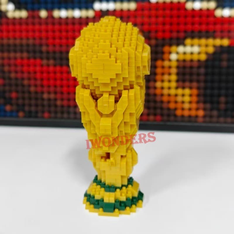 FIFA,Trophy,บล็อกตัวต่อฟุตบอล,ถ้วยโลก,บูตทอง,เครื่องประดับ,ของขวัญของเล่นสําหรับเด็ก รูปที่ 5