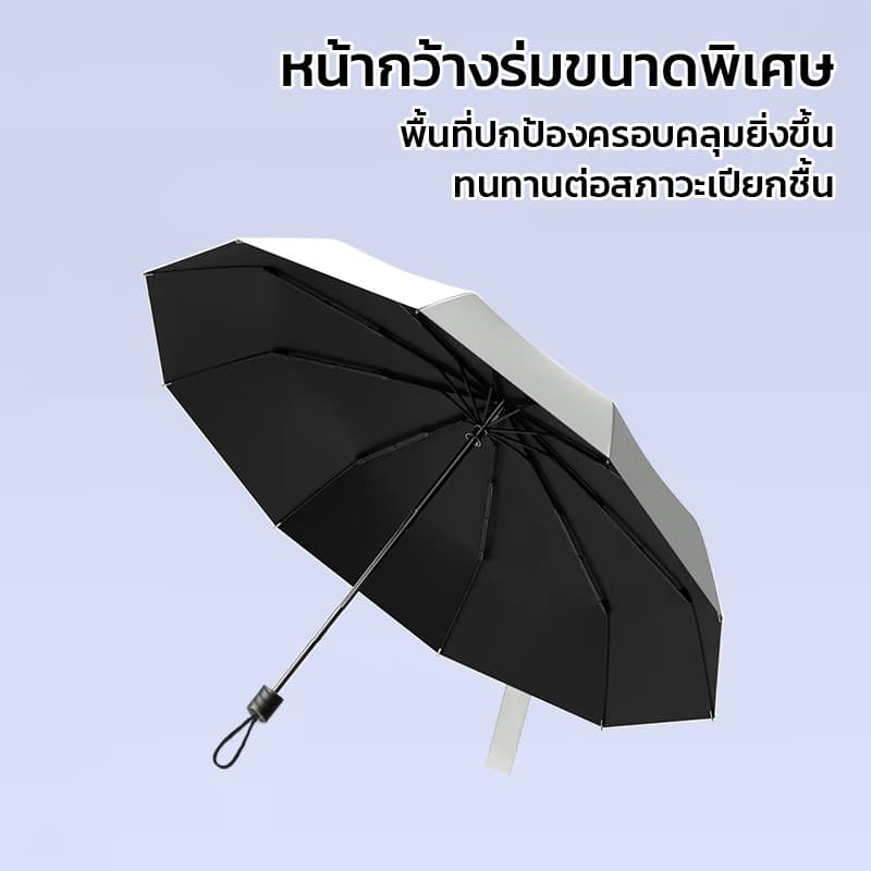 MAYNOS ร่มพับพกพา 12 ก้าน หน้ากว้างพิเศษ 126cm กันแดด UV >99% นวัตกรรมพับย้อนกลับ กันฝนเทฟลอน รูปที่ 2