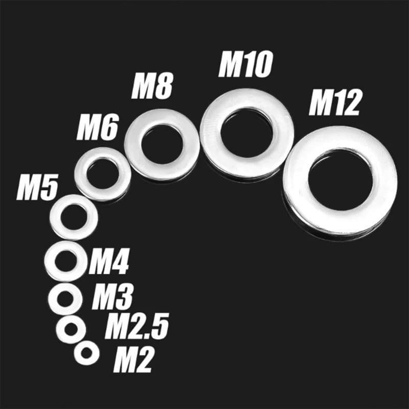 ชุดกล่อง แหวนอีแปะ 360 ตัว M2 M2.5 M3 M4 M5 M6 M8 M10 สแตนเลส Washer 360pcs Box set รูปที่ 7