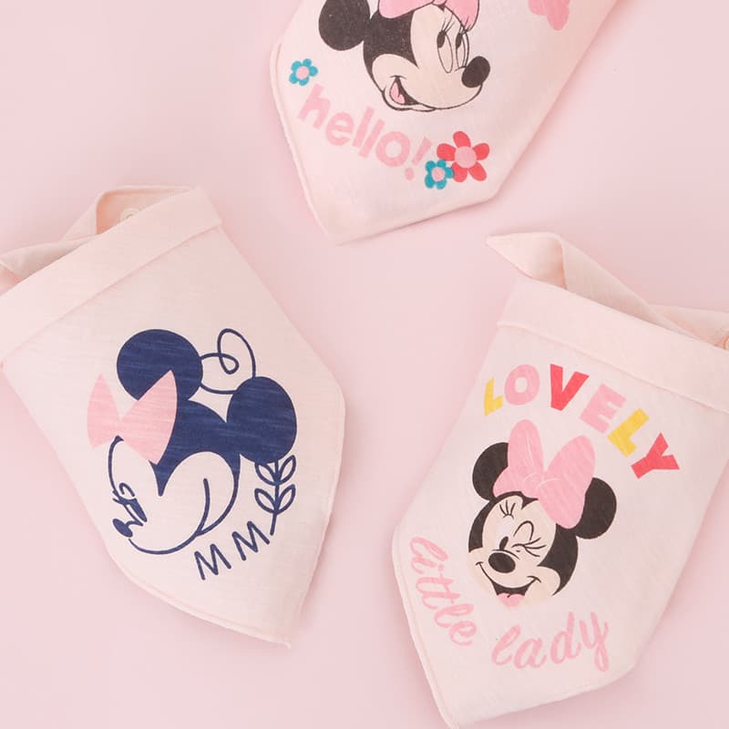 Disney ผ้าบิบลายผ้าพันคอสำหรับเด็กทารก ใช้ได้ทุกฤดู ปรับขนาดด้วยกระดุม รูปที่ 6