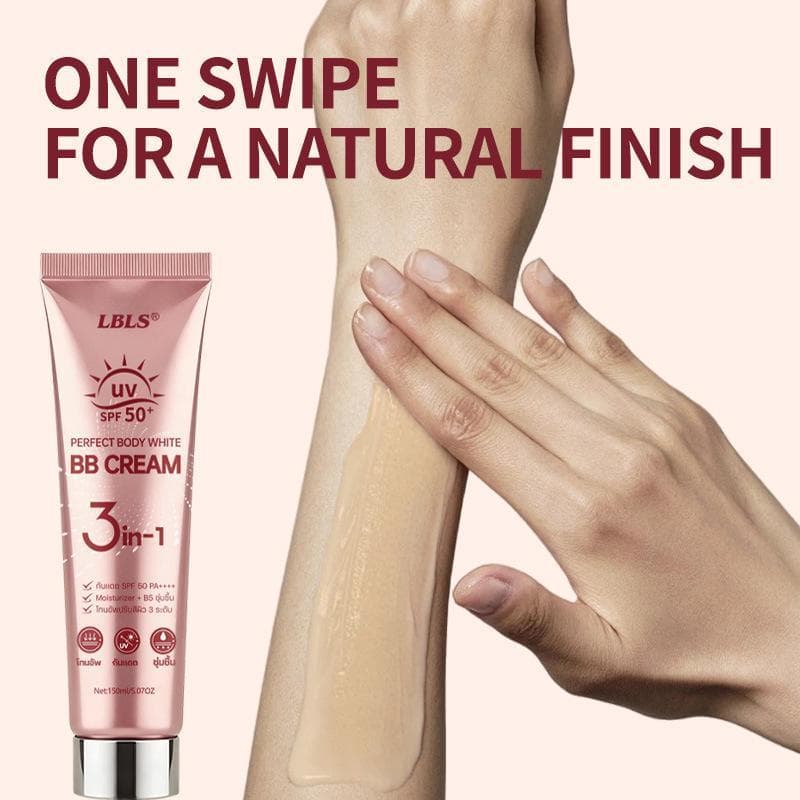 ซื้อ 1แถม1LBLS BB Cream บีบีครีมผิวกาย 3IN1 SPF50 PA+++ ปรับผิวใส กันน้ำ กันเหงื่อ ใช้ได้ทั้งหน้าและตัว 150ml รูปที่ 4