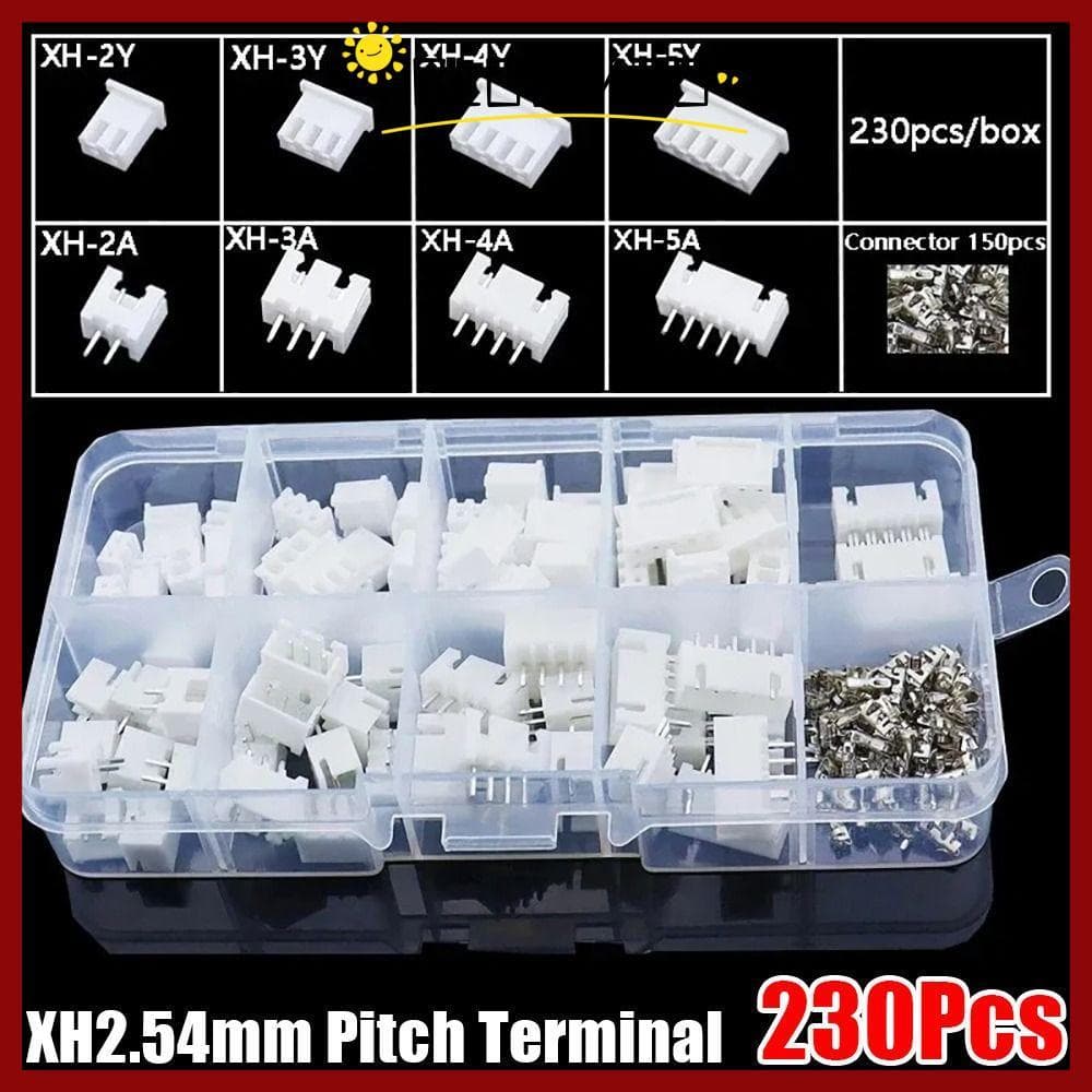 in สต็อกBLOOMZO 230 ชิ้น 2.54 มิลลิเมตร Pitch Terminal, 2 P 3 P 4 P 5pin XH2.54 Pin Connector, ชุดที่อยู่อาศัย 4 ค่าชายและหญิง Terminal Connector Kit รูปที่ 1