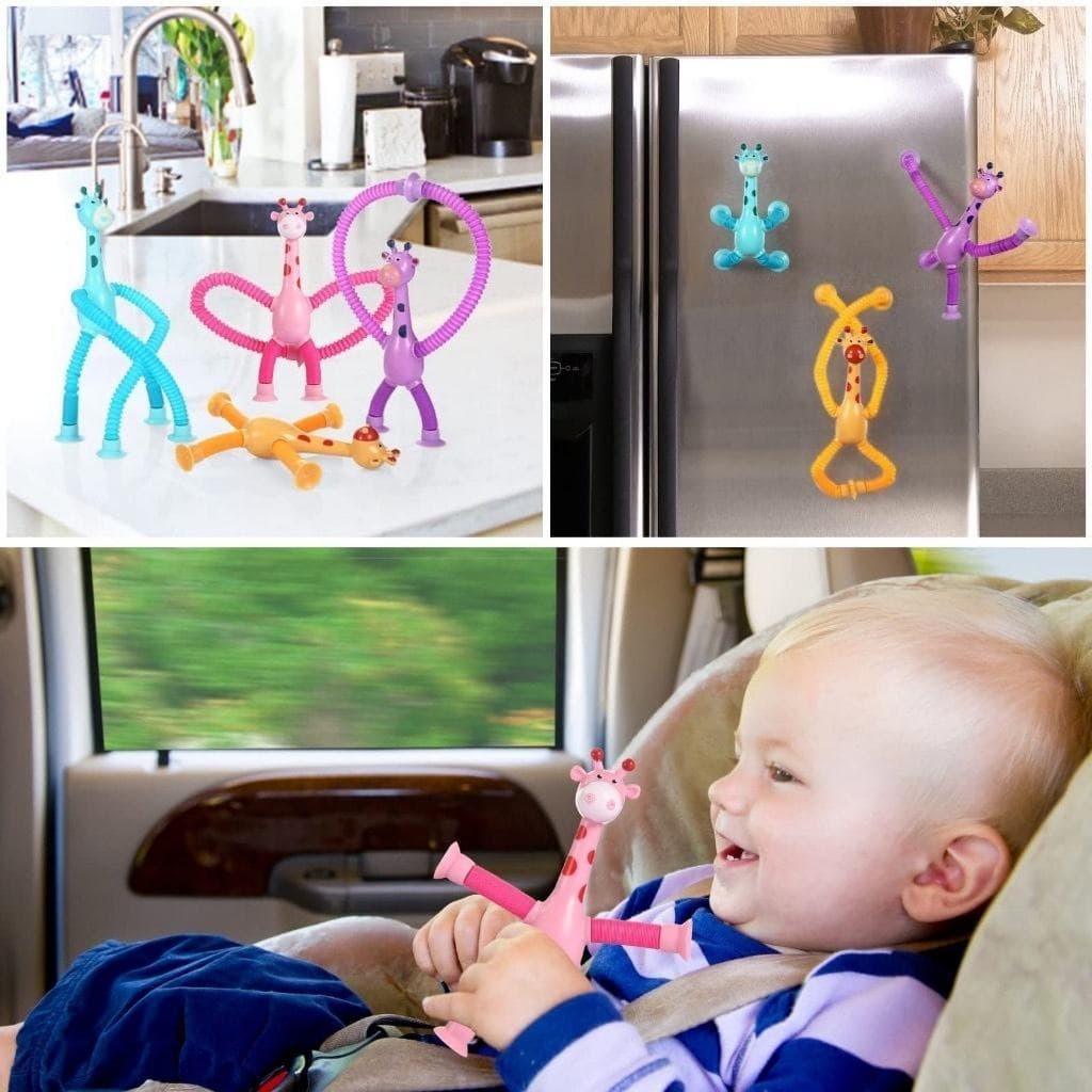 JoyToys ของเล่นเด็ก แบบยืดหดได้ ของเล่นบีบอัดรูปยีราฟ รูปที่ 4