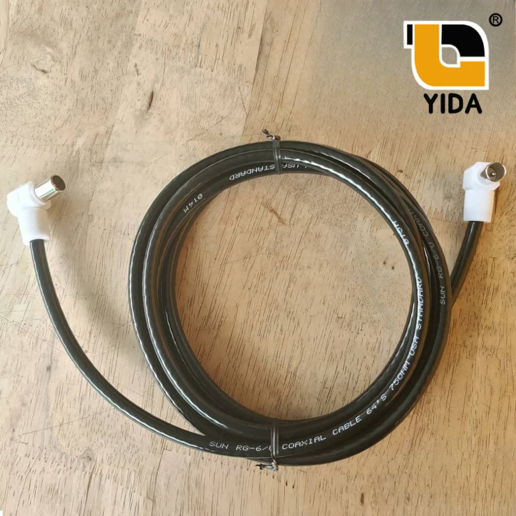 สายอากาศทีวี Digital TV RF Cable สายคอนโด สีดำ รองรับทีวีดิจิตอล ยาว 1-5 เมตร รูปที่ 6