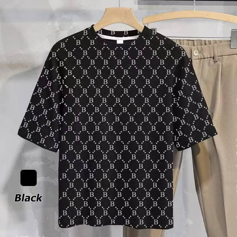 CODUnifit round neck t-shirt with waffle pattern, super chic print - fashion t-shirt, large size M-XXL รูปที่ 1