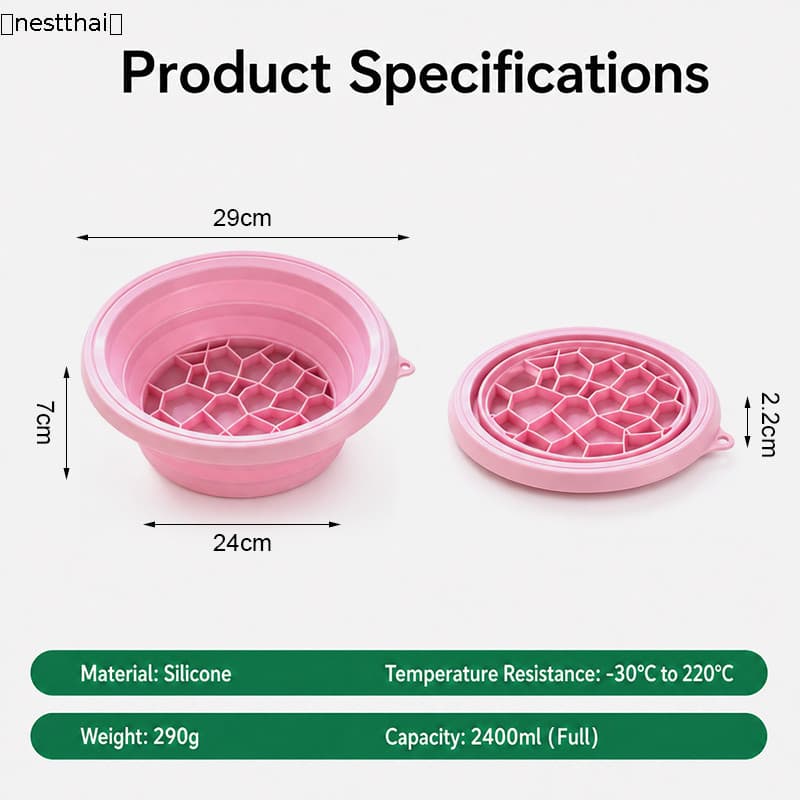 nestthaiice bath อ่างล้างหน้า ซิลิโคนพับได้ ถาดน้ำแข็งในตัว ยกกระชับผิวหน้า รูขุมขนเบียด คลายร้อน 2สี รูปที่ 7