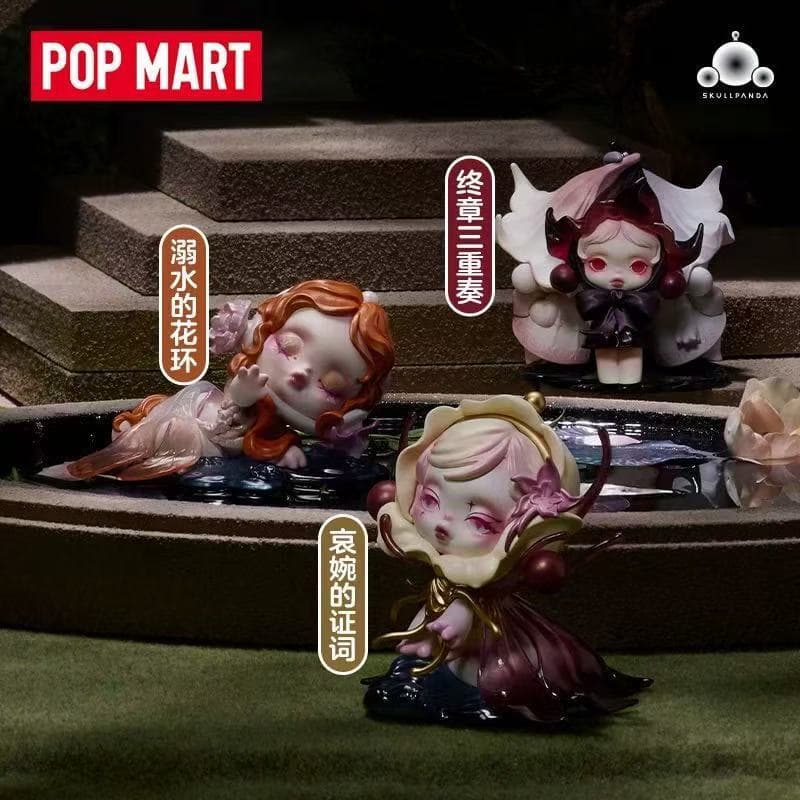 POPMART POPMART SKULLPANDA Flower Four Scene Series กล่องปริศนาทํามือของเล่นตกแต่งของขวัญ รูปที่ 4