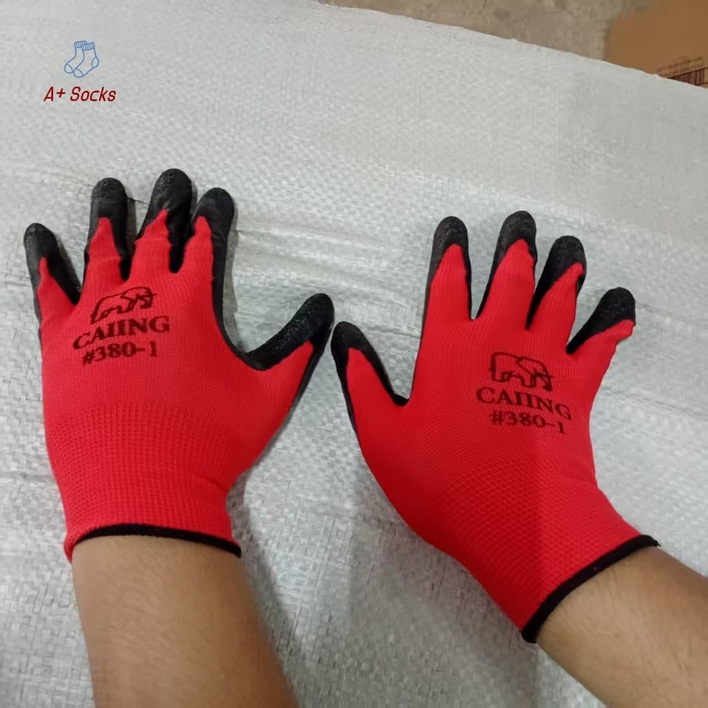 หนาทนต่อการใช้งาน ถุงมือทํางาน ถุงมือเคลือบยางอย่างดี 380 ถุงมือยาง สีที่ส่งมาจะเป็นแบบสุ่ม รูปที่ 8