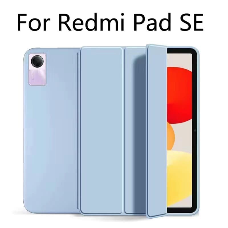 กรณีสีทึบสําหรับRedmi Pad 2 9.7 SE 8.7 11 10.61 Tri-fold SoftซิลิคอนปกหลังสําหรับRedmi K Pad 2 8.8 TPUกันกระแทกแท็บเล็ตเกราะป้องกัน รูปที่ 1