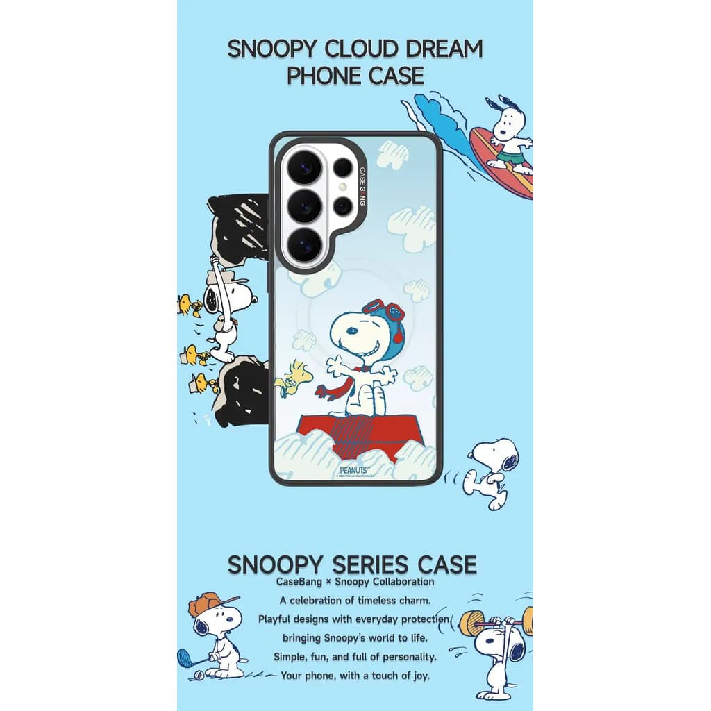 CASEBANG Snoopy 2.0 Series เคสแม่เหล็ก ImagiSnap เข้ากันได้กับ Samsung S26U/S26+/S26/S25U/S24U/S24+/S24 ด้านหลังแบบถอดเปลี่ยนได้, การป้องกันการตกกระแทกทหาร รูปที่ 6