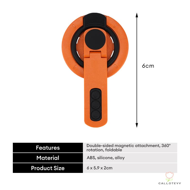 ที่วางโทรศัพท์แม่เหล็กสองด้าน แม่เหล็กแรงสูง Magnetic holderหมุน360° พับได้ พร้อมที่วางแหวนนิ้ว บางเฉียบ ที่ยึดแม่เหล็ก รูปที่ 9