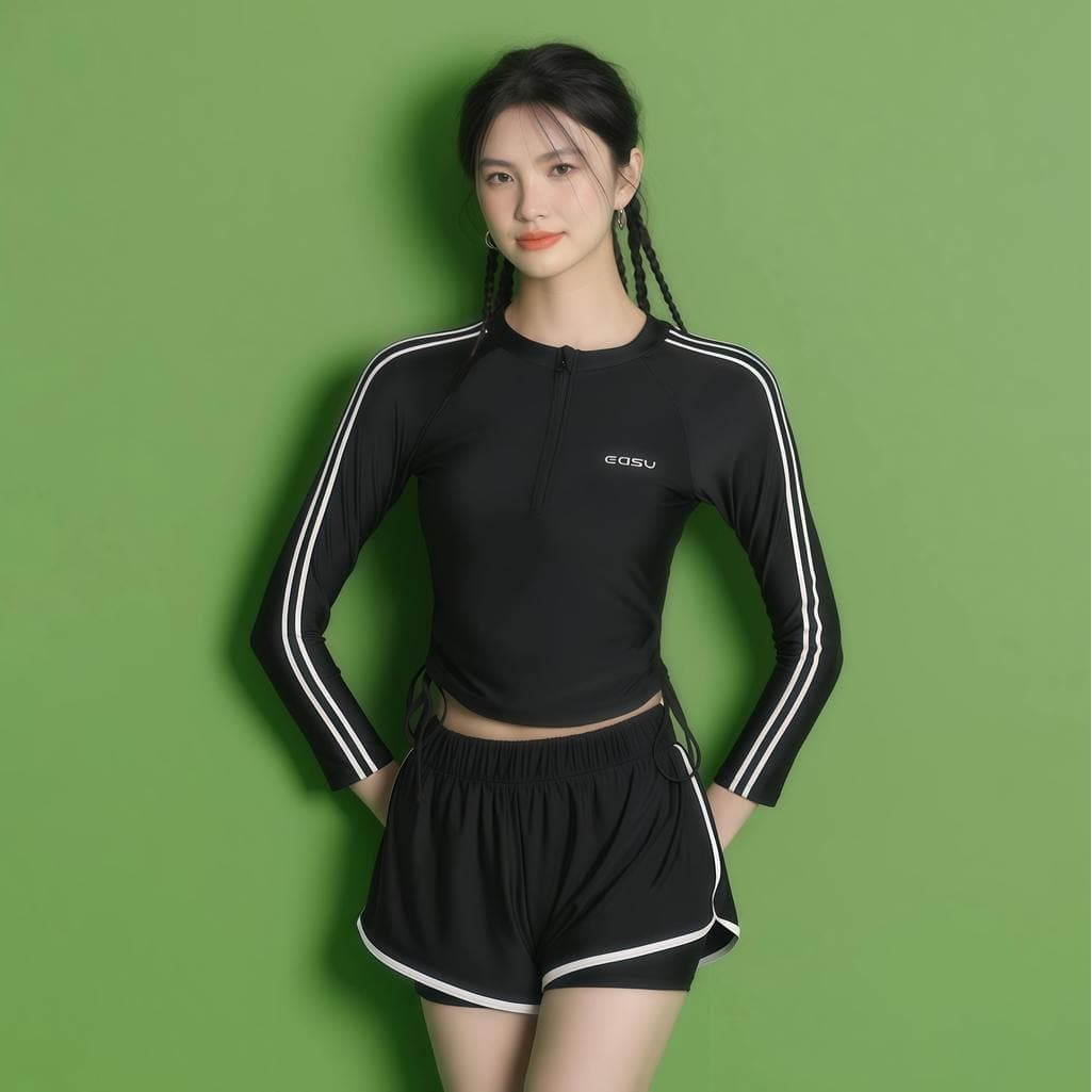SEA MAID ชุดว่ายน้ำหญิง ชุดว่ายน้ำเกาหลี ชุดว่ายน้ำ2ชิ้น มีไซส์ M-XL | น้ำหนัก 40-65 กก. Y260 รูปที่ 5