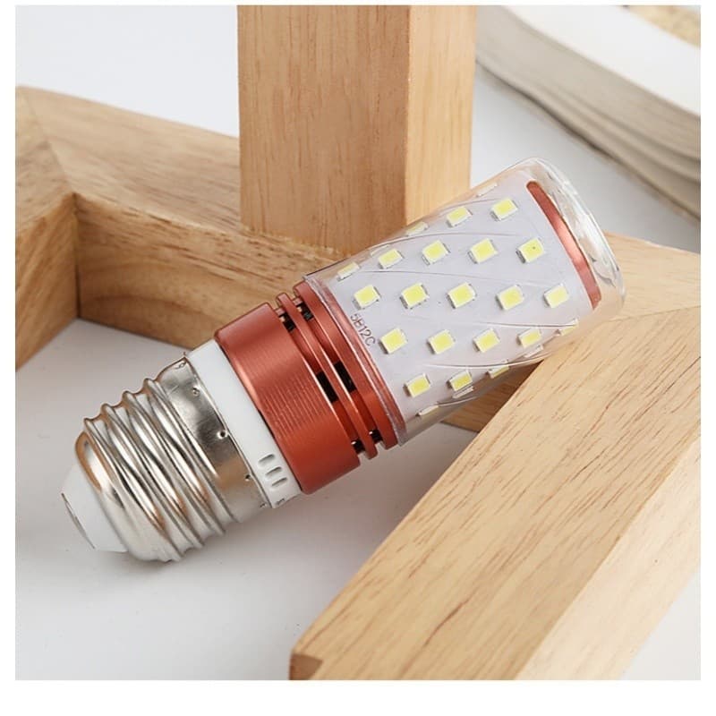 หลอดไฟข้าวโพด LED ขั้วE27 ขั้วE14 12W ประหยัดไฟ สีขาว สีวอร์ม สี4000K 3สี เม็ดLED60ดวง BuildCore รูปที่ 7