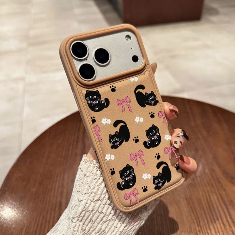 แมวผูกโบว์ รุ่นใหม่ สําหรับ iPhone 17 16 15 14 13PRO 12 12pro 11 11pro 14/15plus 17ProMax 17Pro เคสโทรศัพท์กันกระแทก รูปที่ 6