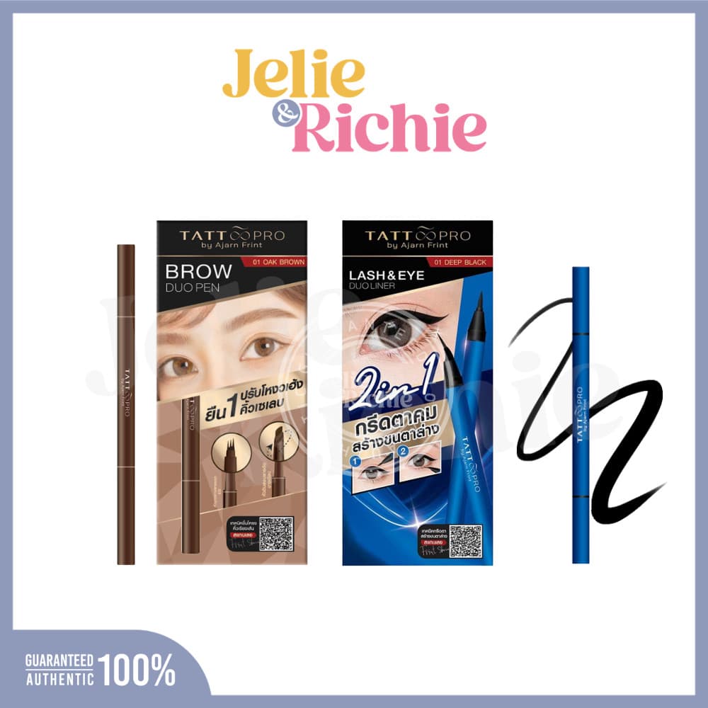 Tattoopro EyeBrow/ Lash & EyeDuo Pen 01 แทททูโปร อายบราว /แลช & อาย ดูโอ้ เพน รูปที่ 1